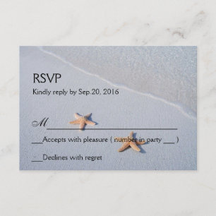 Nous deux   Ocean Love Starfish Response Carte RSV