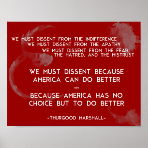 Nous devons être dissidents... Poster Thurgood Mar
