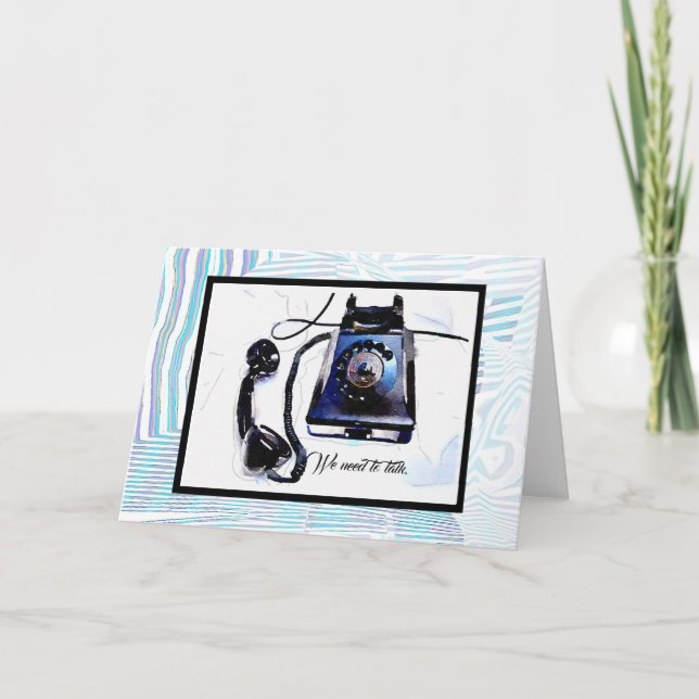 Nous devons parler carte téléphonique Vintage (Devant)