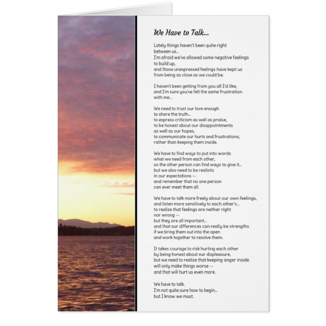 Nous Devons Parler... Relations (Devant)