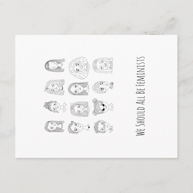 Nous Devrions Tous Être Féministes Doodart Carte P (Devant)