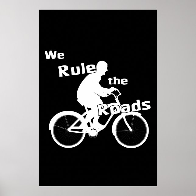 Nous dirigeons les routes (cycliste) Poster sombre (Devant)