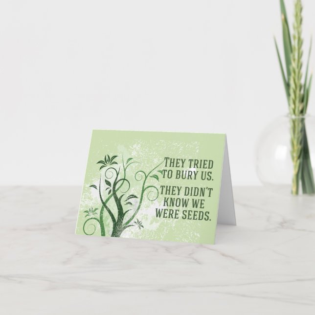 Nous Étions Des Graines Citation Inspirationnelle (Devant)