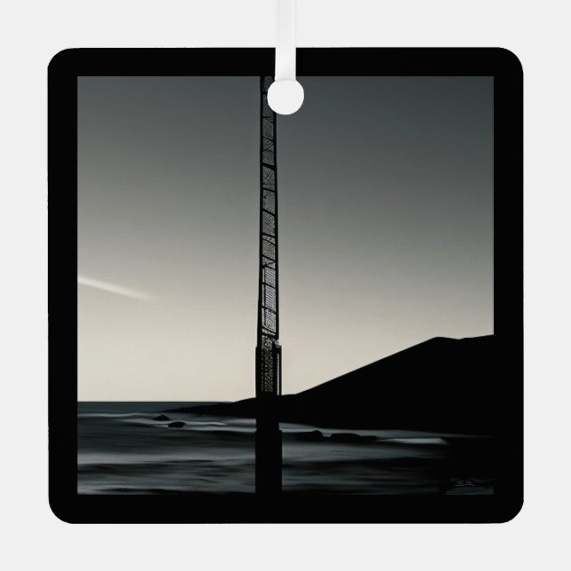 Nous étions ici ornement carré métallique (Recto)