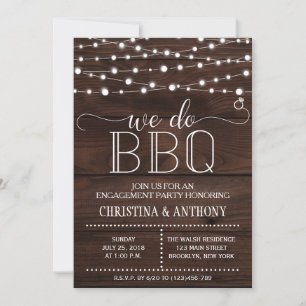 Nous faisons BBQ Engagement Party Invitation