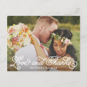 Nous faisons Carte postale mariage Merci