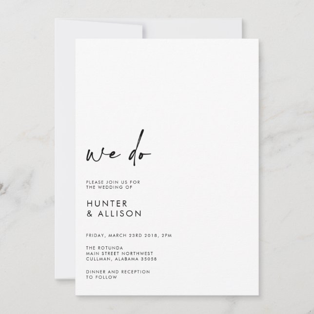 Nous faisons Faire-part de mariage (Devant)