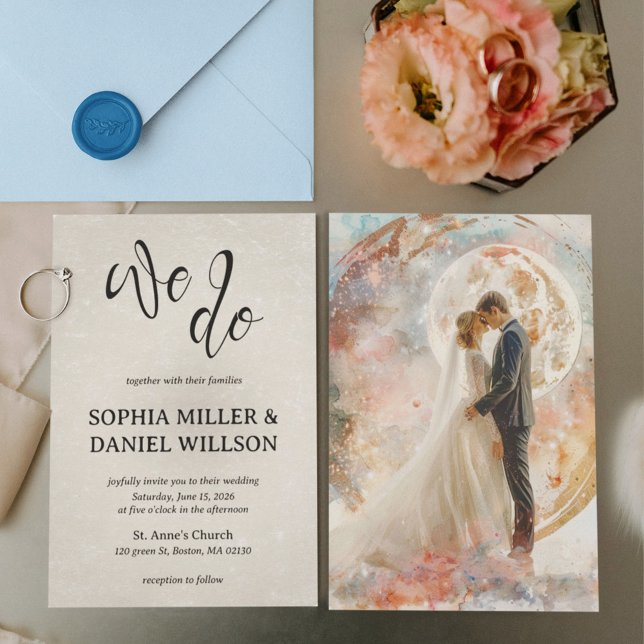 Nous faisons faire-part de mariage aquarelle (Créateur téléchargé)