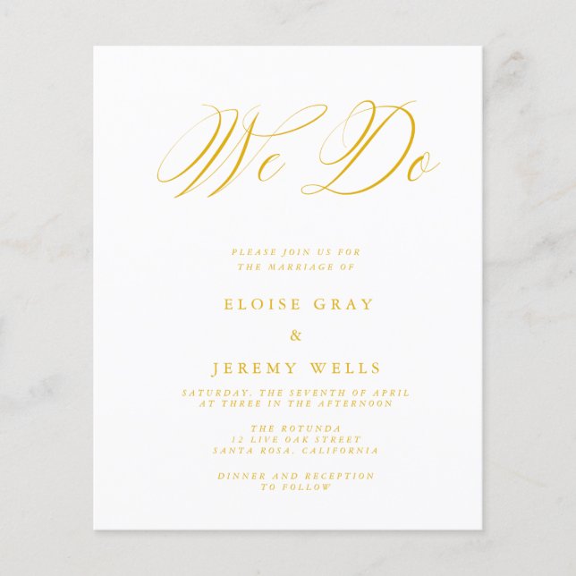 Nous faisons Invitation de mariage (Devant)
