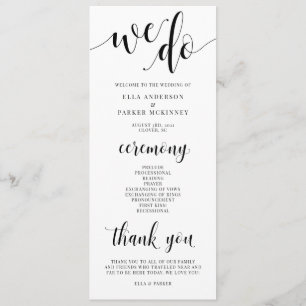 Nous faisons le programme de cérémonie Mariage