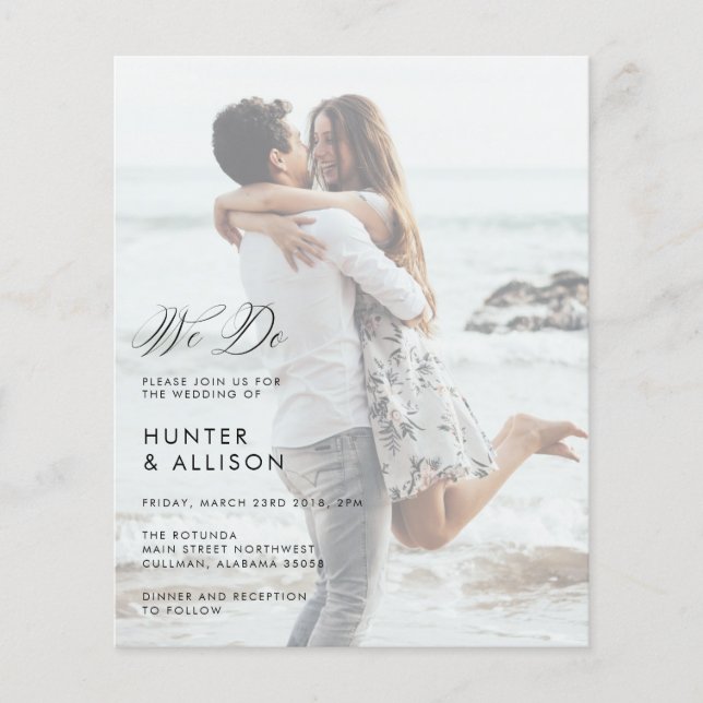 Nous faisons Mariage Photo Invitation (Devant)
