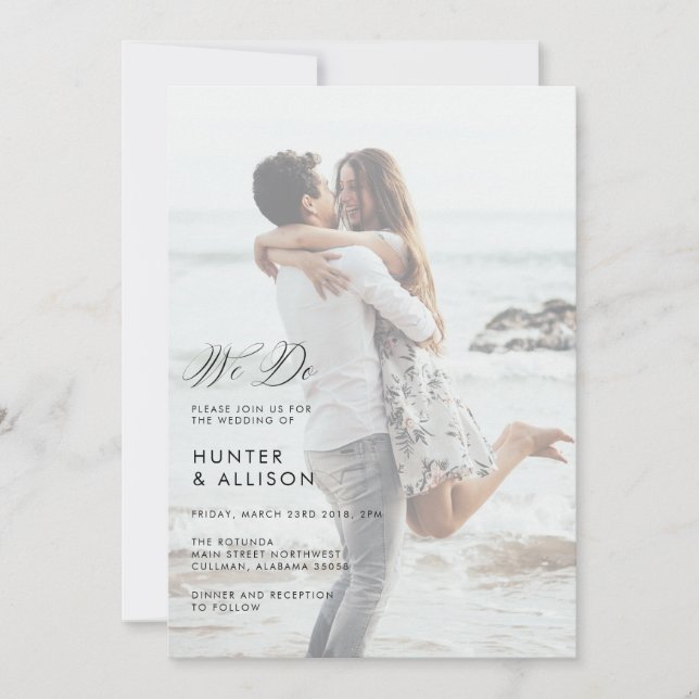 Nous faisons Mariage Photo Invitation (Devant)