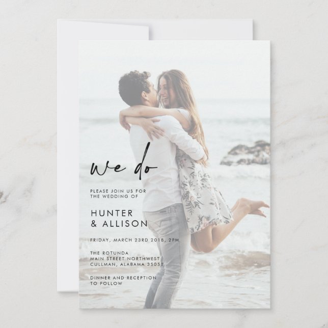 Nous faisons Mariage Photo Invitation (Devant)