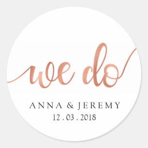 Nous faisons Merci Rose Mariage or Sticker