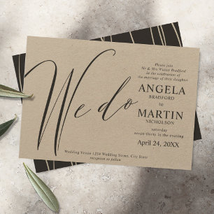 Nous faisons moderne simple Faire-part de mariage 
