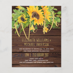 NOUS FAISONS Rustic Sunflower Wood Boho Wedding In