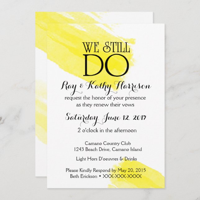 Nous faisons toujours les invitations d'anniversai (Devant / Derrière)