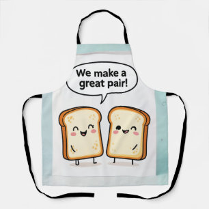 Nous faisons un beau couple tablier toast mignon