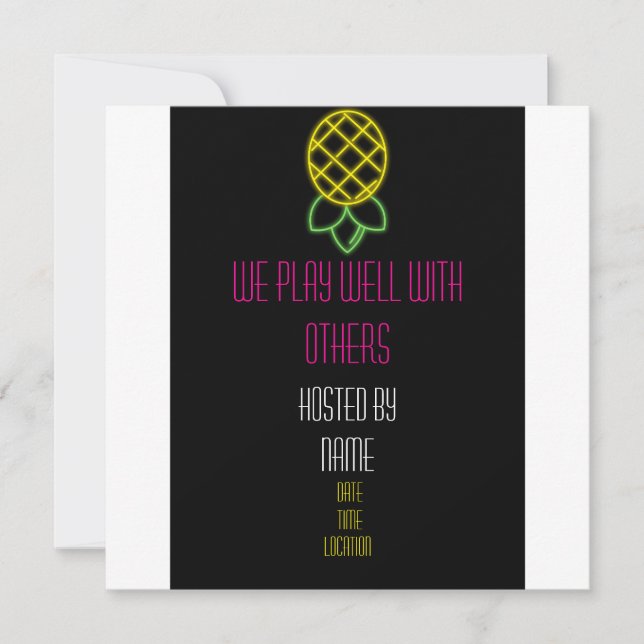Nous Jouons Bien Avec D'Autres Invitations De Fête (Devant)