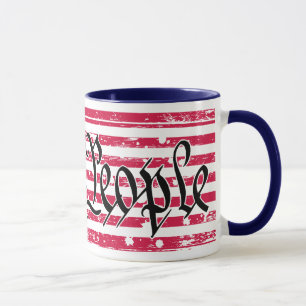 Nous la tasse de drapeau américain de personnes