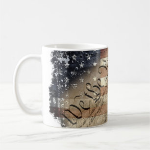 NOUS la tasse INDUSTRIELLE VINTAGE de DRAPEAU des