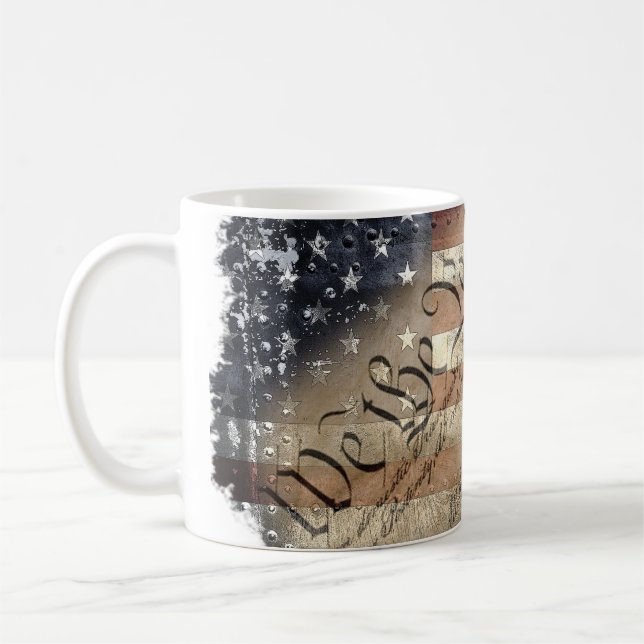 NOUS la tasse INDUSTRIELLE VINTAGE de DRAPEAU des (Gauche)