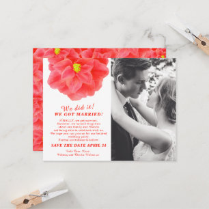 Nous l'avons fait mariage camélia rouge fête de ma