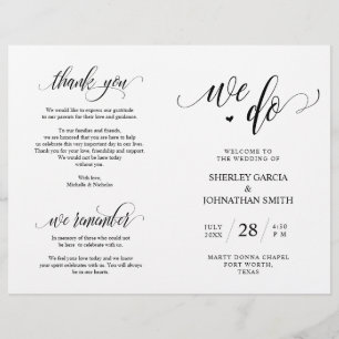 Nous le faisons, Noir, Foldable Mariage Ceremony P