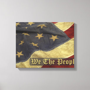 Nous le peuple Drapeau toile enveloppée