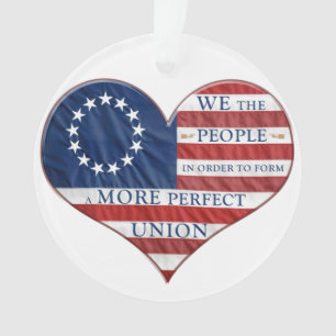 Nous Le Peuple Le Coeur Du Drapeau Américain