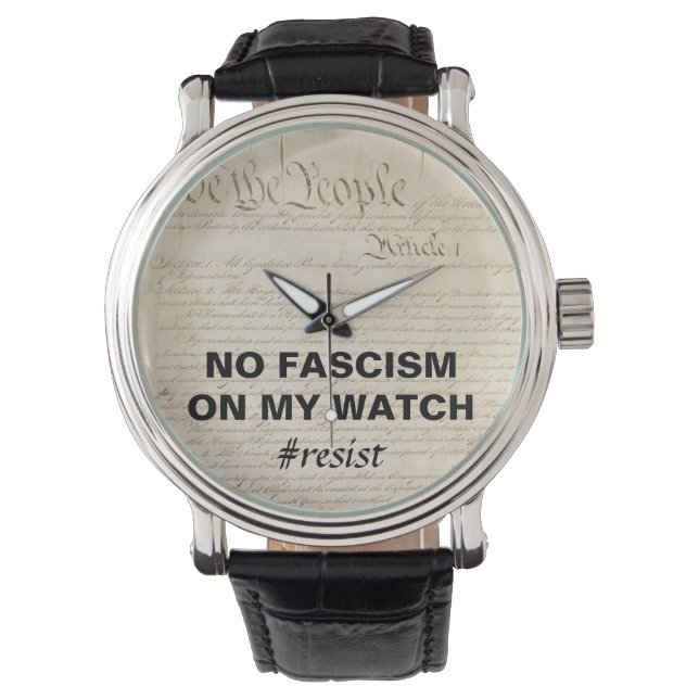 Nous le peuple pas de fascisme sur ma montre résis (devant)
