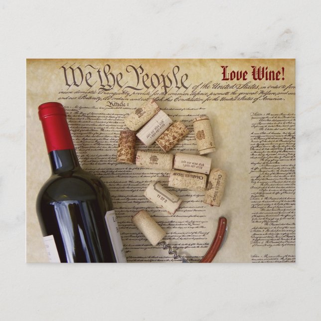 Nous Le Peuple Vin Carte Postale! (Devant)