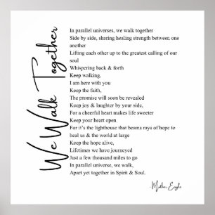 Nous marchons ensemble amour poème poster décorati