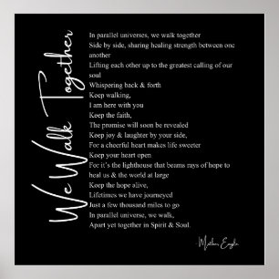 Nous marchons ensemble amour poème poster décorati