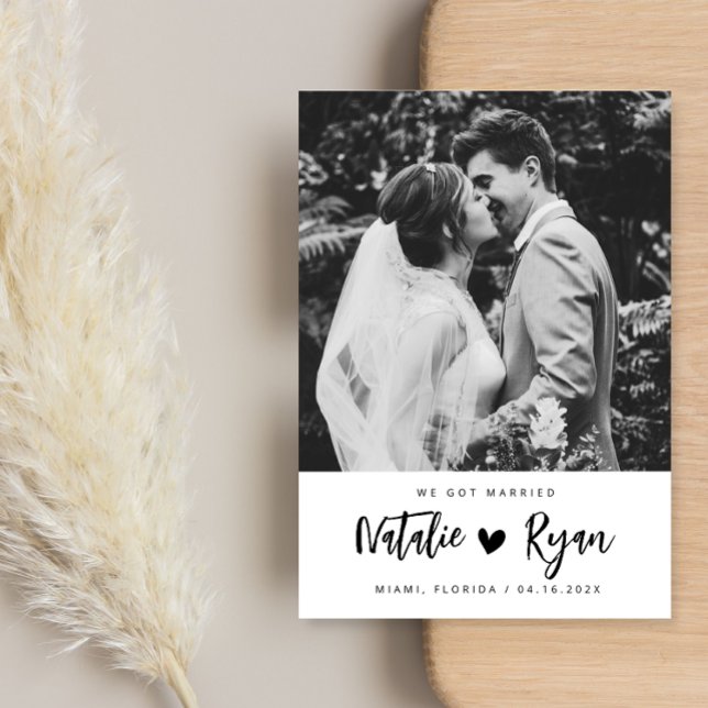 nous nous sommes mariés noir et blanc mariage fair (Créateur téléchargé)