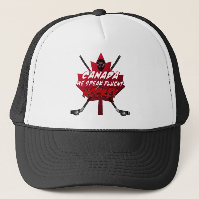 Nous parlons Casquette Humour de Hockey Fluent Can (Devant)