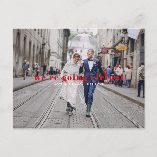 Nous passons au virtuel | Invitation de mariage vi (Devant)