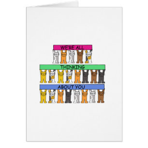 Nous pensons tous à toi Cartoon Cats