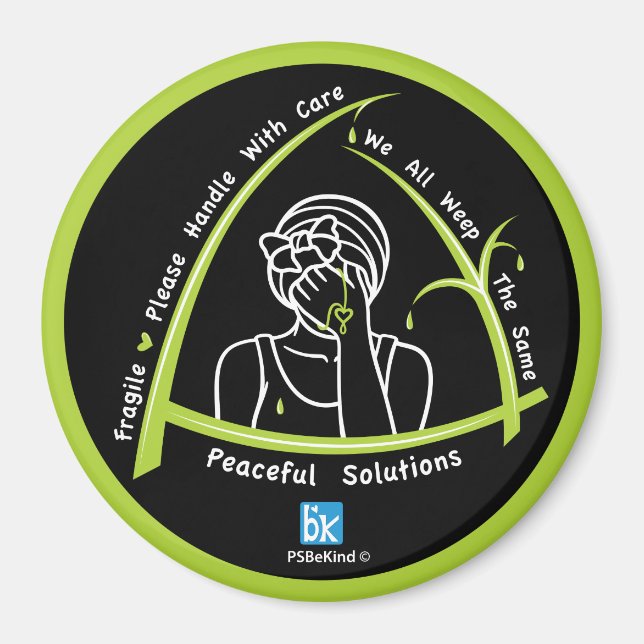 Nous Pleurons Tous Le Même Aimant Rond De 2_3" (Devant)