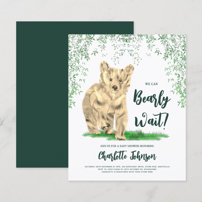 Nous Pouvons Attendre De Près L'Ours Des Bois (Devant / Derrière)