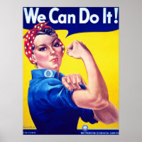 Nous pouvons le faire Rosie la riveteuse Affiche E