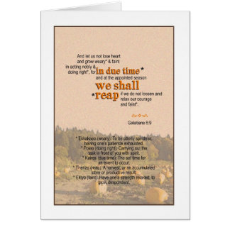 Nous récolterons - le 6:9 de Galatian