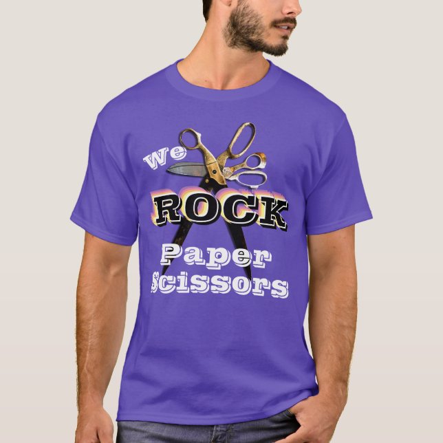 Nous Rock Papier Ciseaux Scrapbook T-shirt (Devant)
