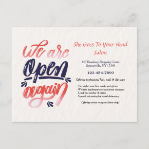 Nous sommes à nouveau ouverts Carte postale