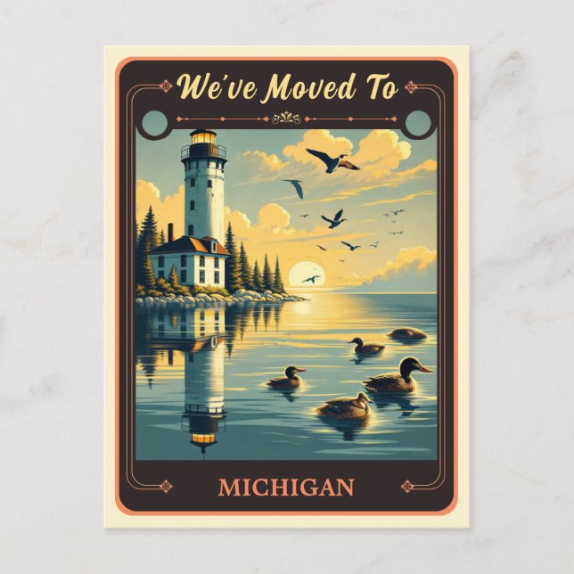 Nous sommes allés au Michigan | Carte postale Vint (Devant)