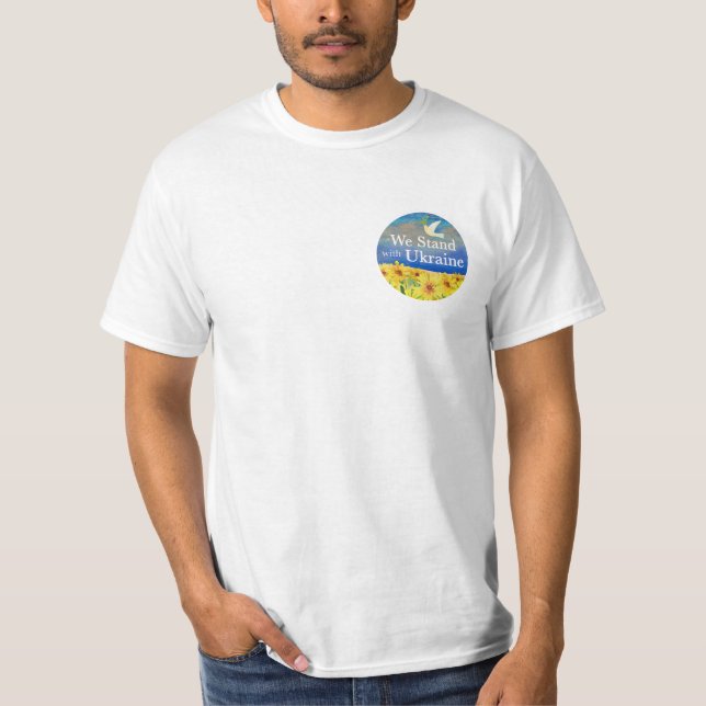 Nous sommes avec le T-shirt homme ukrainien (Devant)