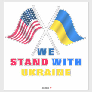 Nous Sommes Avec Ukraine Sticker Soutien Liberté