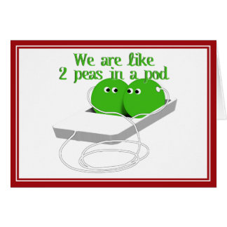 Nous sommes comme deux petits pois dans un pois