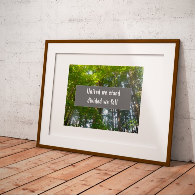 Nous sommes divisés nous tombons une affiche prove (Créateur téléchargé)