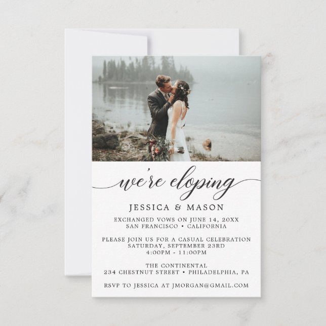 Nous sommes Eloping Invitation Eloped Faire-part (Devant)